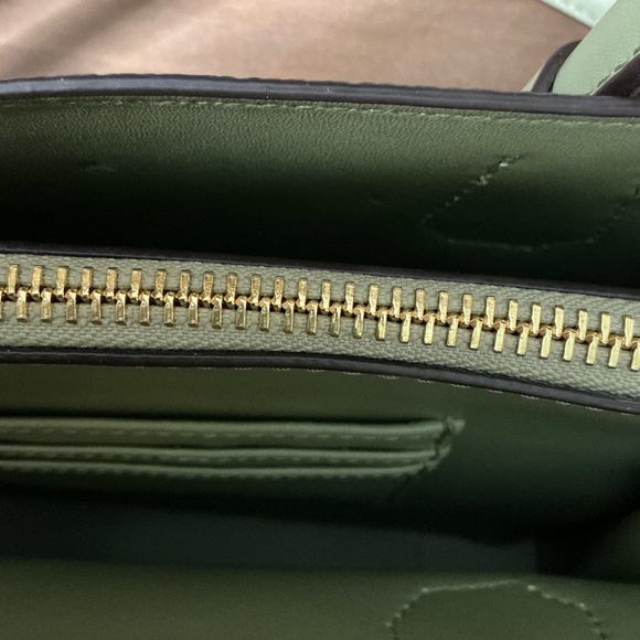 Michael Kors Green Saffiano Leather Satchel - Picture 9 of 10